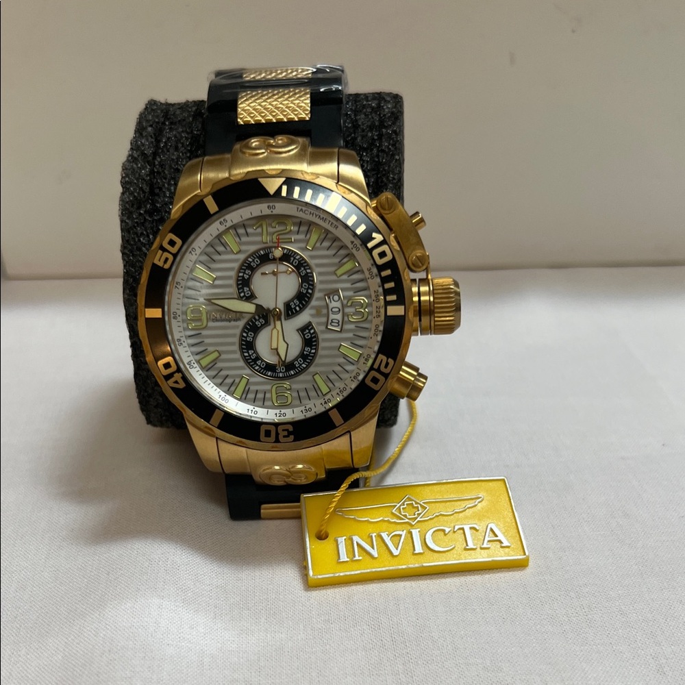 Invicta “Corduba Collection” Gold, White, & Black Watch (Model 4899)